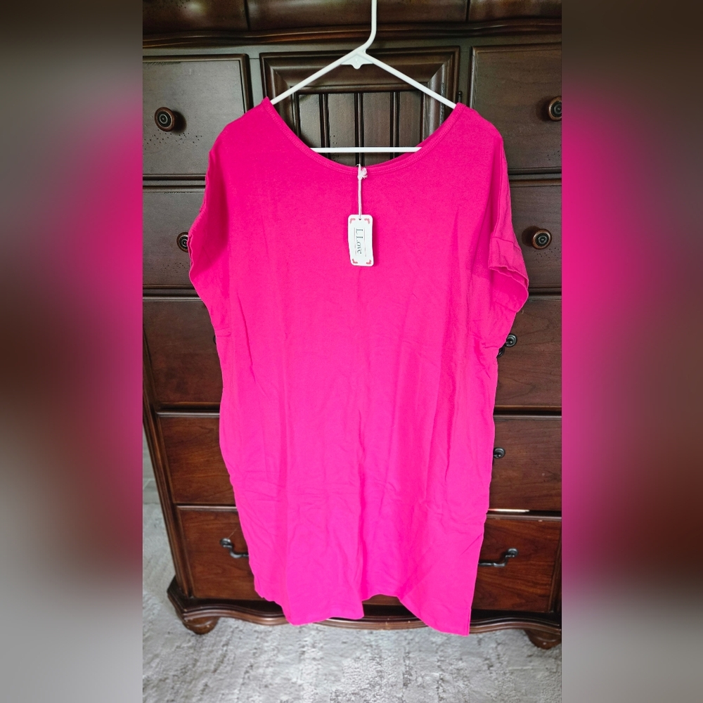 NWT, Love, Women's Cotton Tunic Dress W/ Pockets!, Sz. 3XL